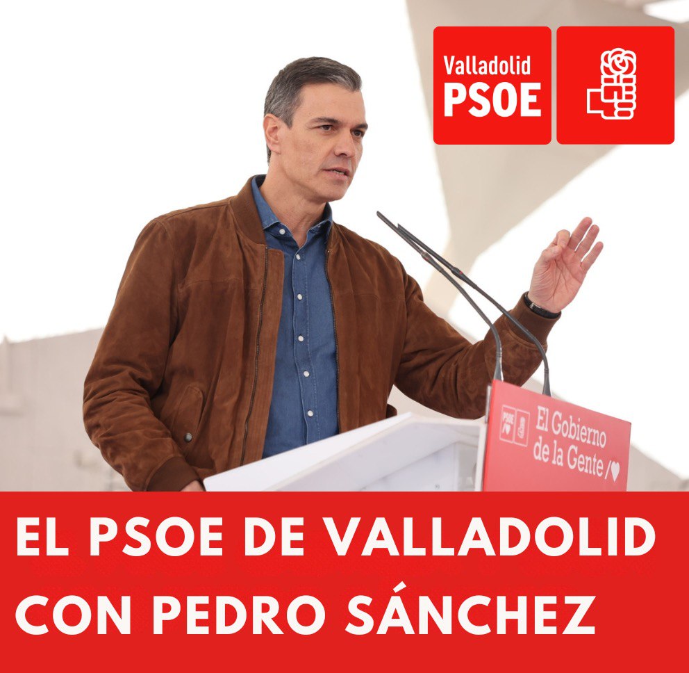 Apoyo unánime del @psoevalladolid y las @jsvalladolid al presidente del Gobierno, Pedro Sánchez #PSOE #PedroSánchez