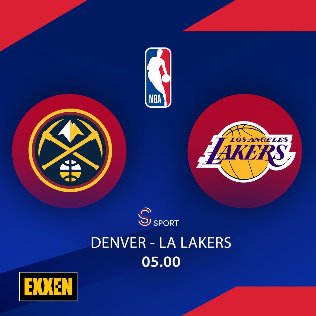 'Denver - LA Lakers' karşılaşması bu gece 05.00'te S Sport’tan canlı yayınla EXXEN’de.