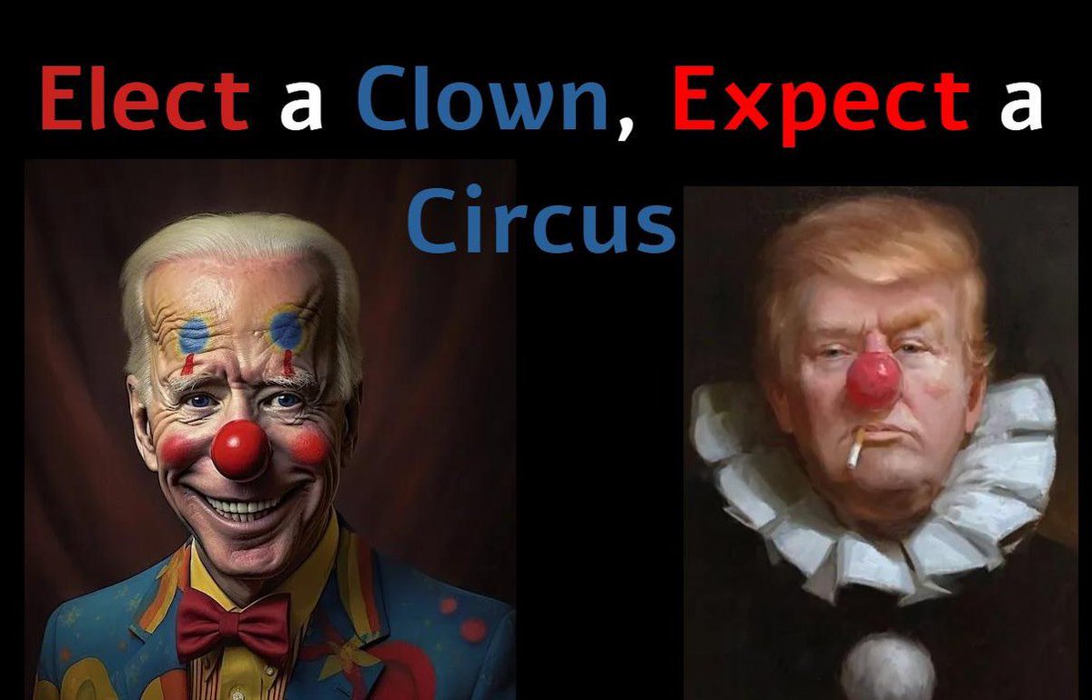 Who could possibly want four more years of a 🤡show? Blows my mind. 

#NoBiden #NoTrump
It’s time for new faces, new ideas, new efforts, and genuine truly presidential leadership! No more clowns! It’s time to #DeclareYourIndependence!
#Our1776Moment
#PeaceWarrior #BorderChampion