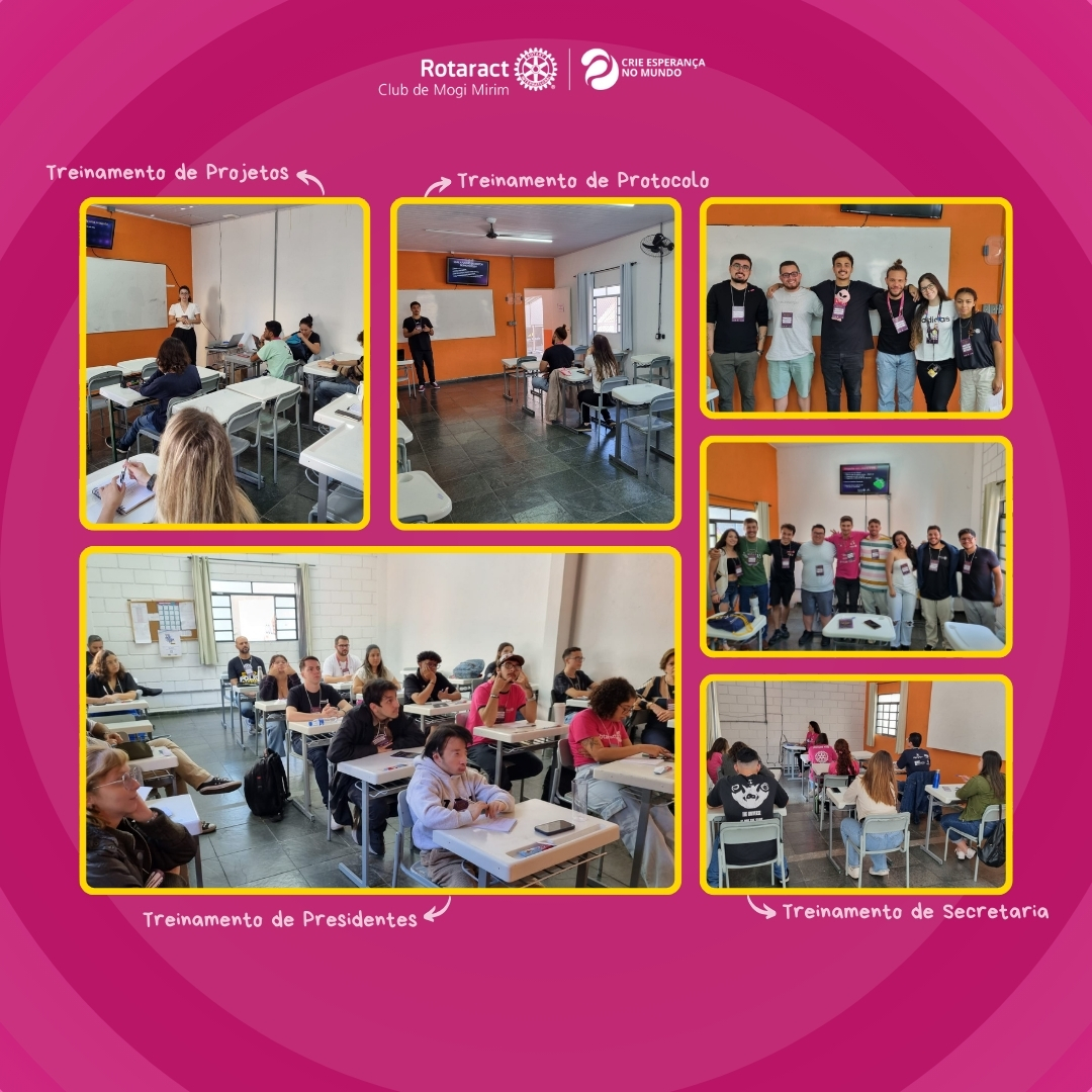 eteractmm's tweet image. No dia 21/04 o Rotaract Club de Mogi Mirim se fez presente na  "ADIRC DA MAGIA" do Distrito 4590, que ocorreu em Atibaia - SP! ✨ 
Foi um dia de grande aprendizado para a nova diretoria 2024-25, com treinamentos focados em cada cargo com a RD do próximo ano.📚🤝
👽⚙️🩷