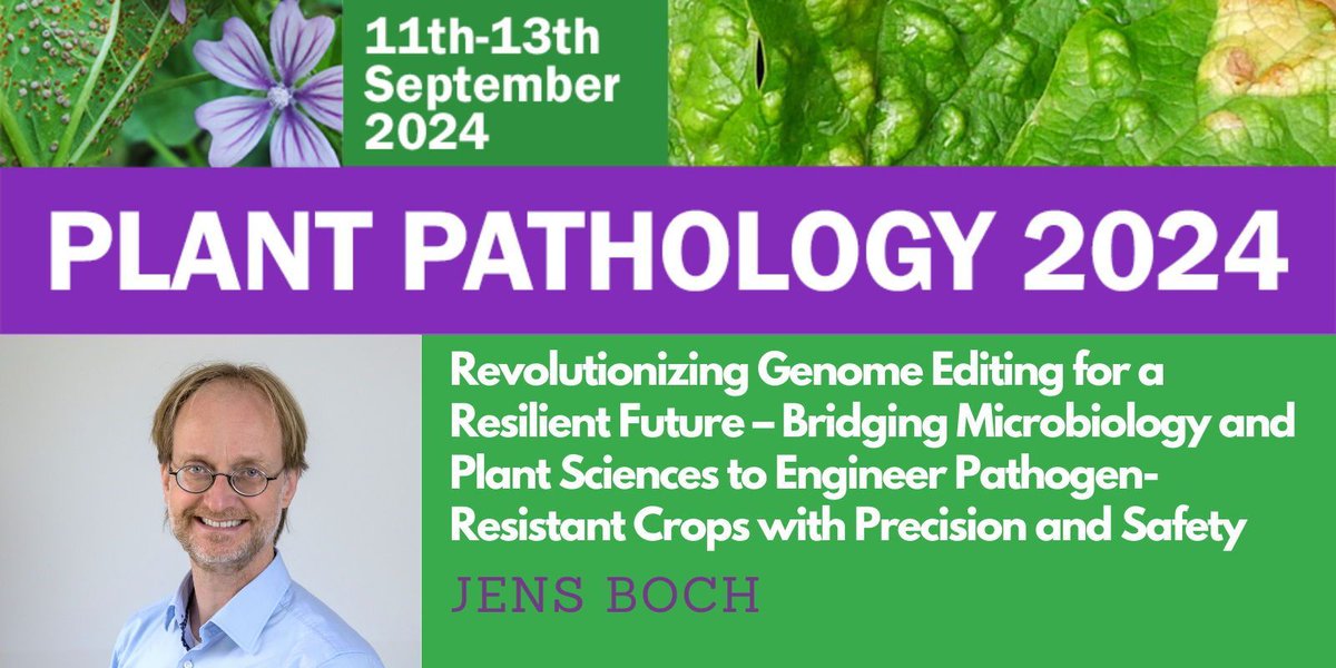 🌱✨ Speaker Highlight! Join Jens Boch's pioneering journey in Genome Editing at #PPATH2024 in Oxford. Early bird ticket prices end May 1st! 🎟️ PlantPathology.org.uk @mikrobenjaeger