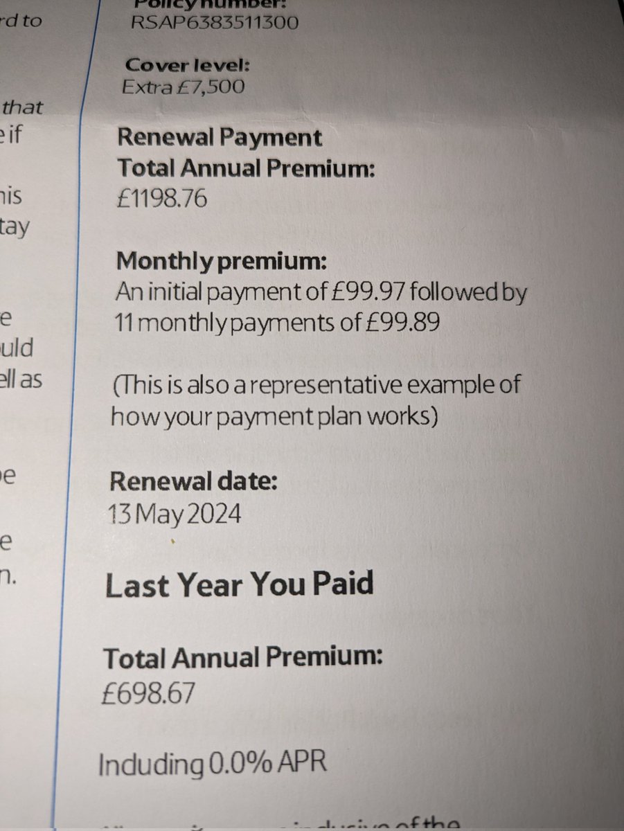 I think you are taking the Mick, I cancelled immediately, gone with Asda for less than yours last year, money grabbing at its best and never claimed a penny from you for my dogs.