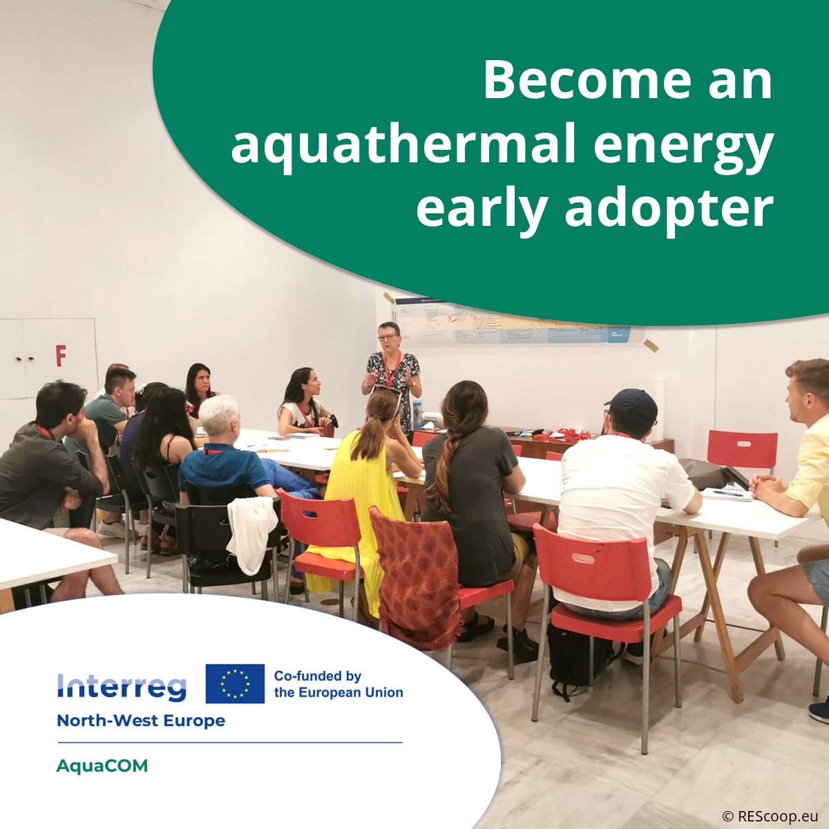 💧 #AquathermalEnergy has a largely untapped potential. Have you considered using it for community heat generation? 💡 Become an #AquaCOM Early Adopter with your #EnergyCommunity and receive support to develop your own aquathermal energy project! 🔗 bit.ly/3Wb6ksn