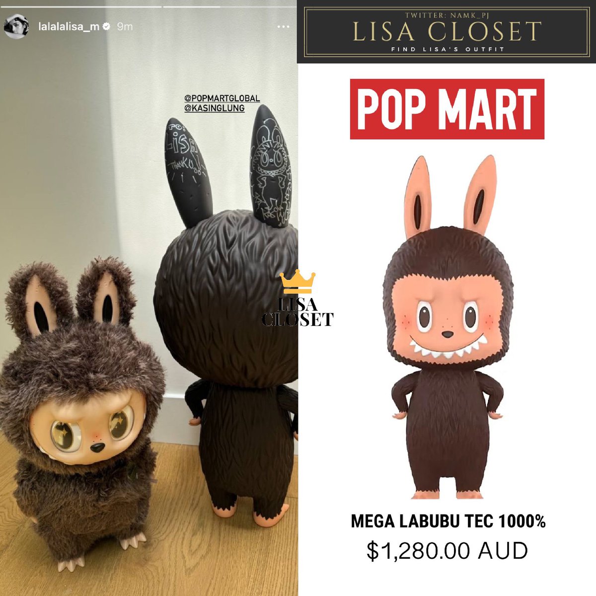 [240425 IG Story: lalalalisa_m] 💙✨
Art toys-doll 5,290฿ ($179.99)
Art toys 31,000฿ (apprx. $832) - Special for #LISA only
💸 Total 36,290฿ ($1,011.99)
@wearelloud @BLACKPINK
#LISA_CLOSET
#LALISA #LISA #WeAreLLOUD
#라리사 #BLACKPINK
#리사 #블랙핑크