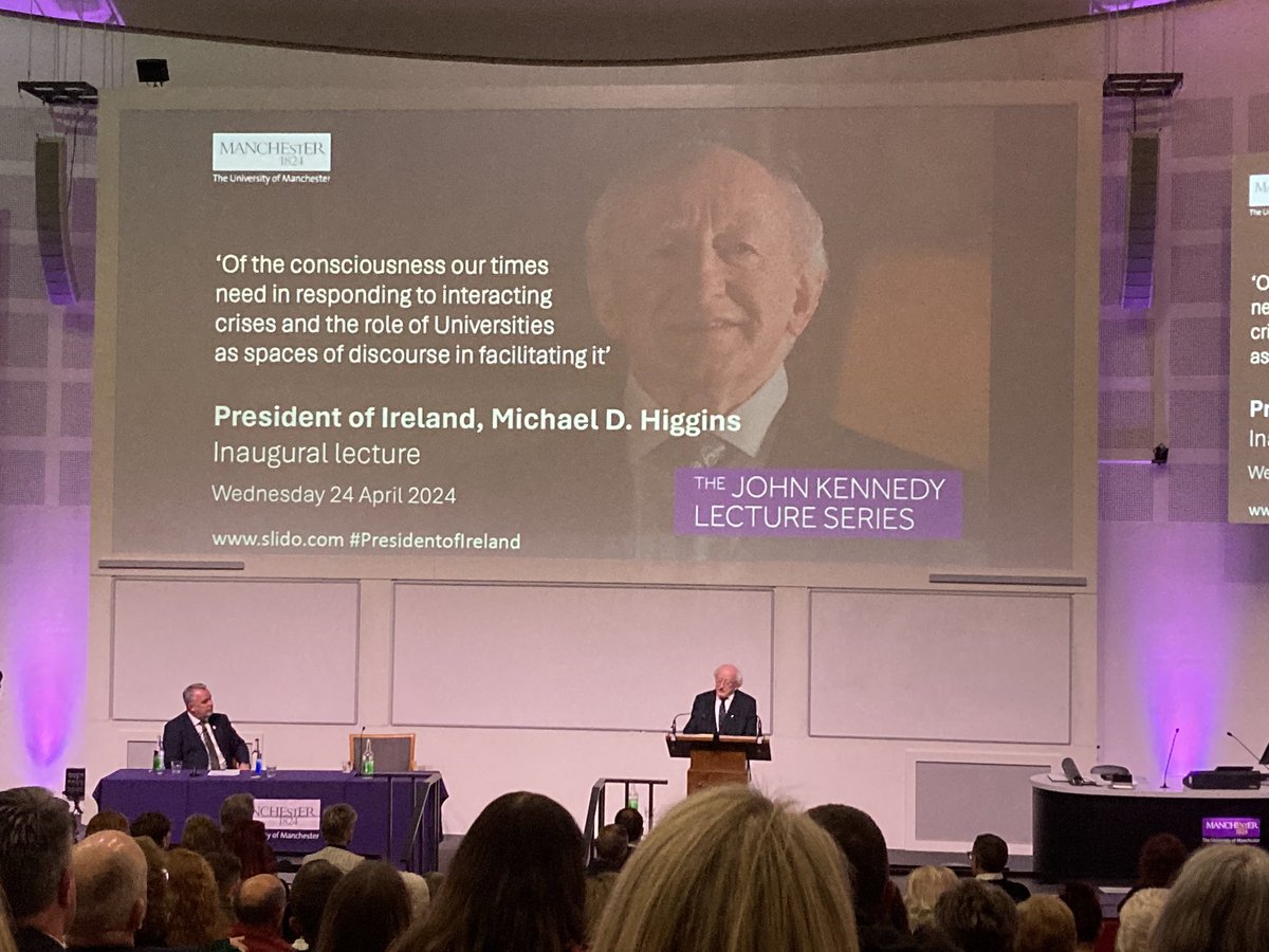 Niamh Fox (@niamhthefox) on Twitter photo An impressive lecture from an impressive man!
I really enjoyed the inaugural lecture in the John Kennedy Lecture Series at <a href="/OfficialUoM/">The University of Manchester</a>. The <a href="/PresidentIRL/">President of Ireland</a> reminded us to always question, just because something has always been done one way doesnāt mean that is the best way! An impressive lecture from an impressive man!
I really enjoyed the inaugural lecture in the John Kennedy Lecture Series at <a href="/OfficialUoM/">The University of Manchester</a>. The <a href="/PresidentIRL/">President of Ireland</a> reminded us to always question, just because something has always been done one way doesnāt mean that is the best way!