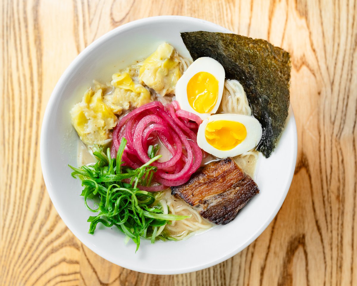Happy slurping starts with a bowl of authentic, scratch-made ramen! Dive into comfort with our flavorful Tonkotsu. 😋

We're open from 4pm-9pm. Make a reservation by visiting: tonboramen.com/reservations

#tonboramen #downtownraleigh #tonkotsuramen
