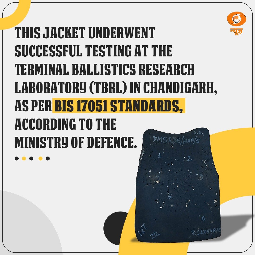 DRDO achieves milestone in defense innovation! It makes India's lightest bulletproof jacket, offering top-level protection against threat level 6. A game-changer in safeguarding our armed forces. 

#DRDO #DefenseInnovation'
