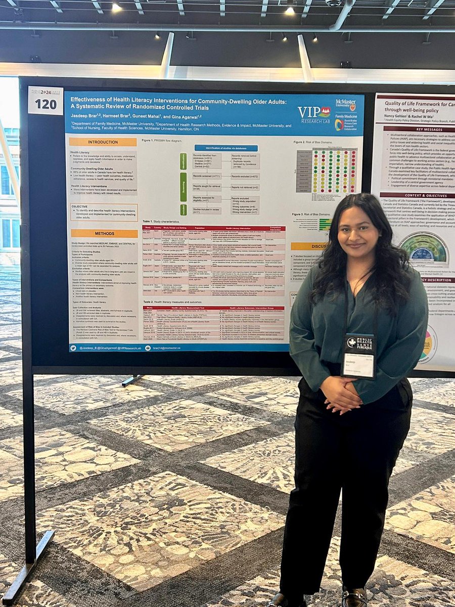Congratulations to @Jasdeep_B PhD(c) for receiving the CIHR-ICS Travel Award! 🎉👏

She presented her poster on health literacy interventions for older adults at the Canadian Public Health Association conference in Halifax. #ph24sp