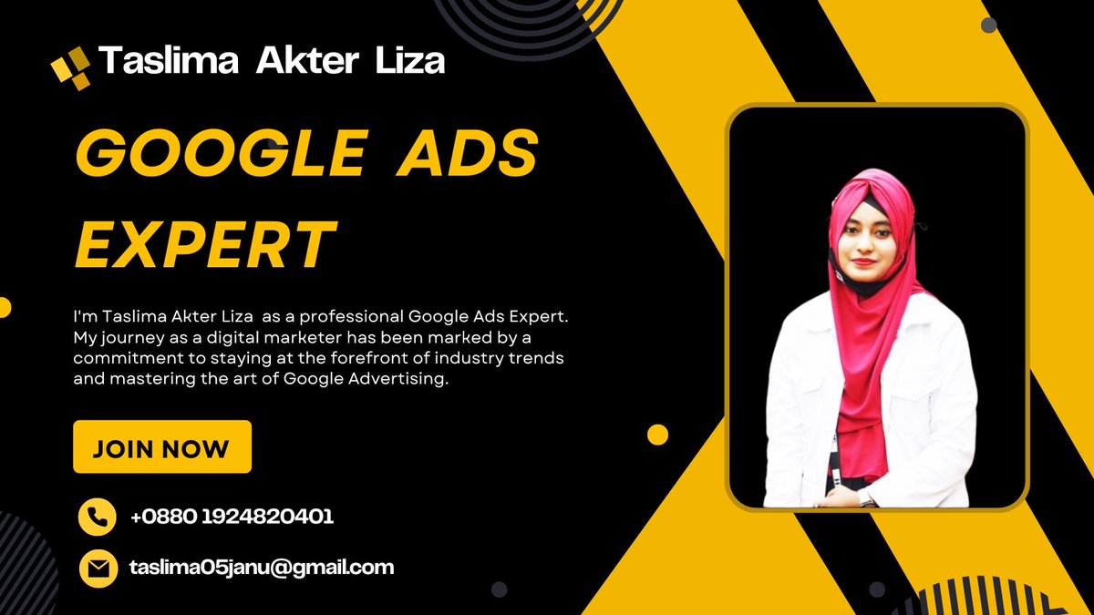 What is Google Ads?
I'm Taslima Akter Liza—a seasoned #digitalmarketer with a  focus on maximizing your online presence through the power of #GoogleAds. Please Contact Me>> #linkedin #taslimaakterliza451a262a7 #GoogleAdWords #DisplayAds #Remarketing #ShoppingAds #AdCampaigns .