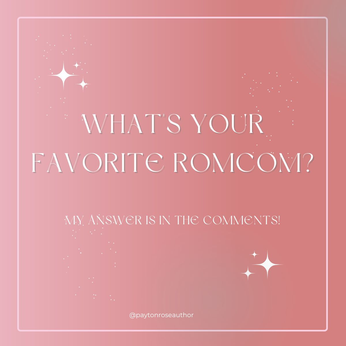 I actually haven't read any rom coms out but I want to try reading Exes & O's by Amy Lea! Tell me your favorite rom con in the comments!
#booktok #indieauthor #favoriteauthor #bookstagrammer #fantasyauthor #authortok #authorgram #fantasybooks #booksandcoffee #cozyreading