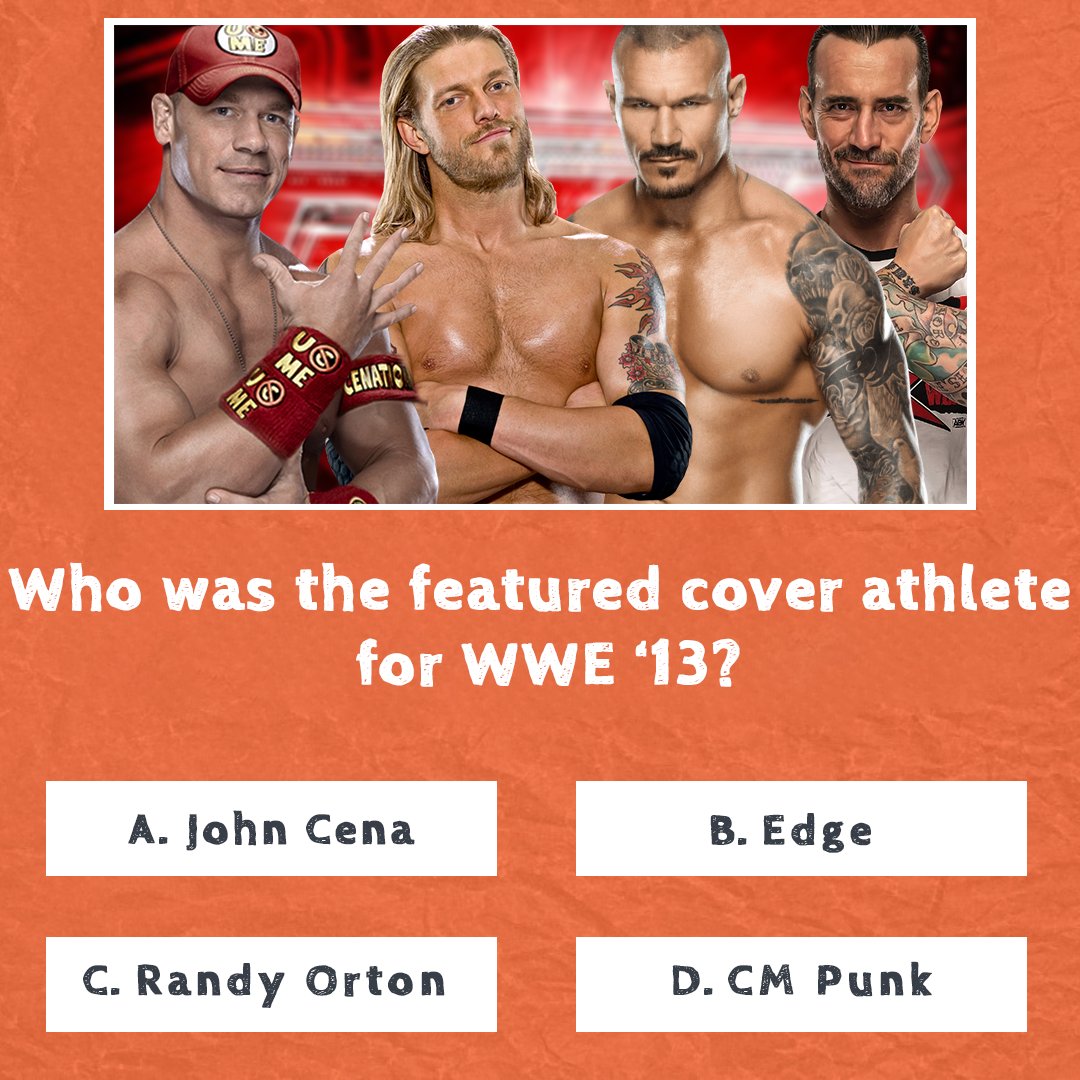 #TriviaThursday: Who was the featured cover star for WWE '13? ✅ #WWETrivia