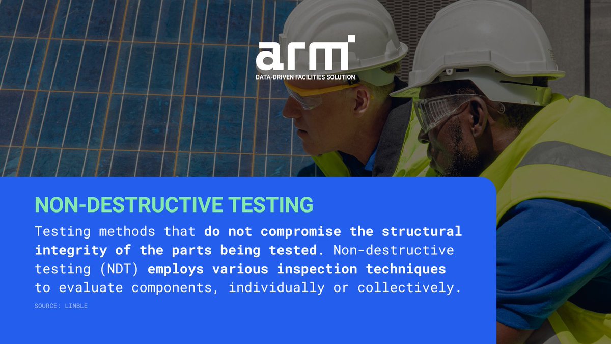 Non-destructive testing accounts for over 20% of inspection costs globally, yet saves millions in preventing structural failures! 💰🌎

Need a full-service preventive maintenance partner? 🤔 Visit loom.ly/ceVrHQ8 to discover the ARM difference!
---
#facilitymaintenance