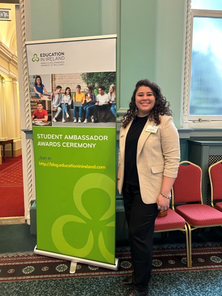 COER PhD student Thalita Nazare has received a Certificate of Recognition for participating in the International Student Ambassador Programme, run by Education in Ireland, serving as the Student Ambassador from Brazil.