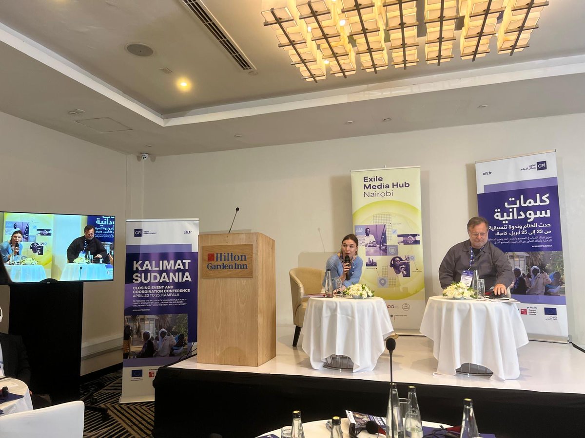 CFImedias (@cfimedias) on Twitter photo 🔵 <a href="/mict_intl/">MiCT - Media in Cooperation and Transition</a> and <a href="/UNESCO/">UNESCO 🏛️ #Education #Sciences #Culture 🇺🇳</a> announcing the new Hub for East African journalists.
🔹 Antonia Eser-ruperti - Associate Programme Officer, UNESCO
🔹 Klaas Glenewinkel - Managing Director, MiCT
🔵 Day 3 - Kalimat Sudania - Closing event and coordination conference
👉 🔵 <a href="/mict_intl/">MiCT - Media in Cooperation and Transition</a> and <a href="/UNESCO/">UNESCO 🏛️ #Education #Sciences #Culture 🇺🇳</a> announcing the new Hub for East African journalists.
🔹 Antonia Eser-ruperti - Associate Programme Officer, UNESCO
🔹 Klaas Glenewinkel - Managing Director, MiCT
🔵 Day 3 - Kalimat Sudania - Closing event and coordination conference
👉