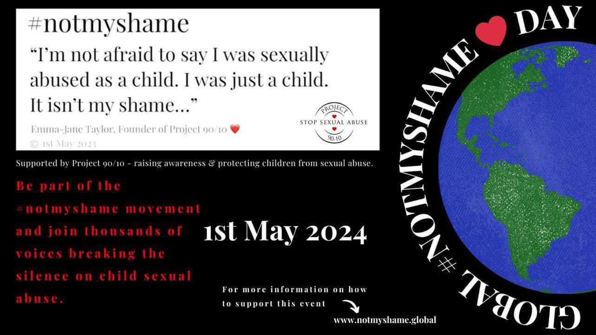 INFORMATION for the 1st May 2024 - please share. On the 1st May 2024, survivors of Child Sexual Abuse around the world will be coming together to show their support for a difficult conversation, that is rarely heard; Child Sexual Abuse. The 1st May 2024 will observe the…