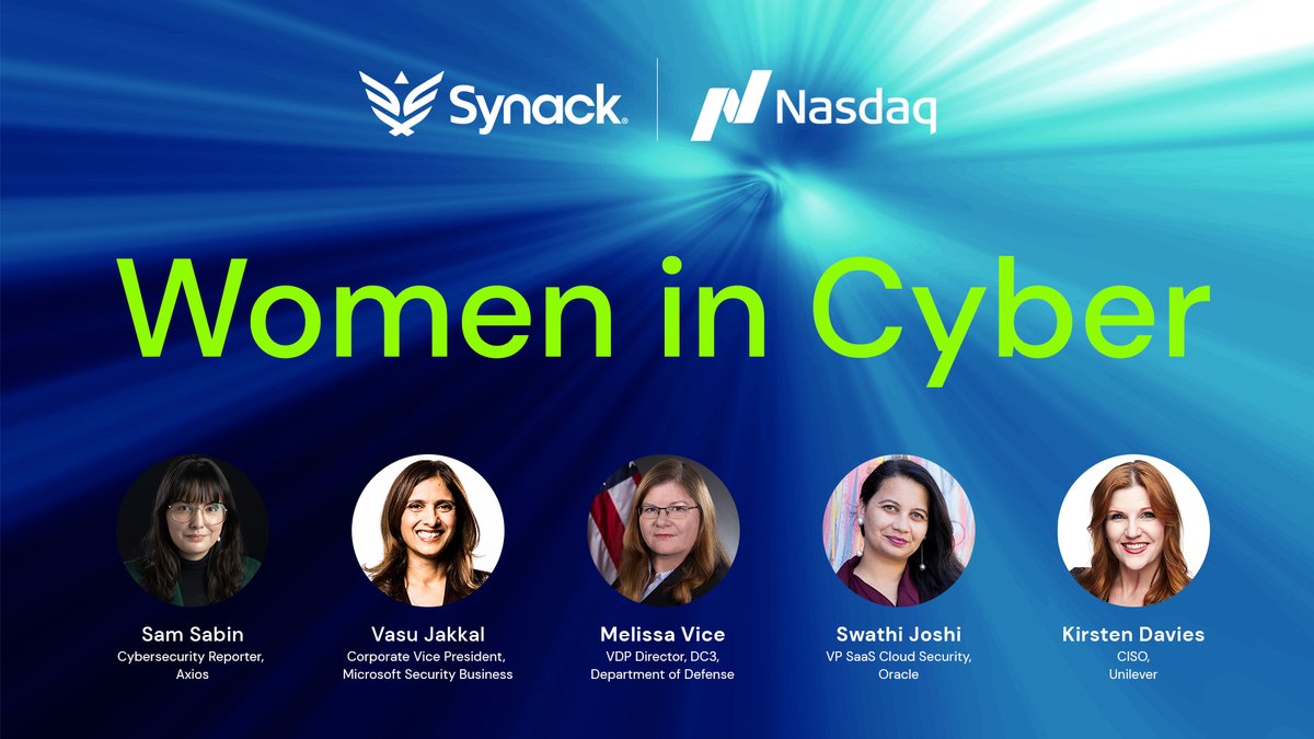 Are you travelling to #RSA!? Be sure to catch our @DC3VDP Director, Melissa Vice, as she speaks during the @Synack Women's Cyber Panel.

#womenincybersecurity