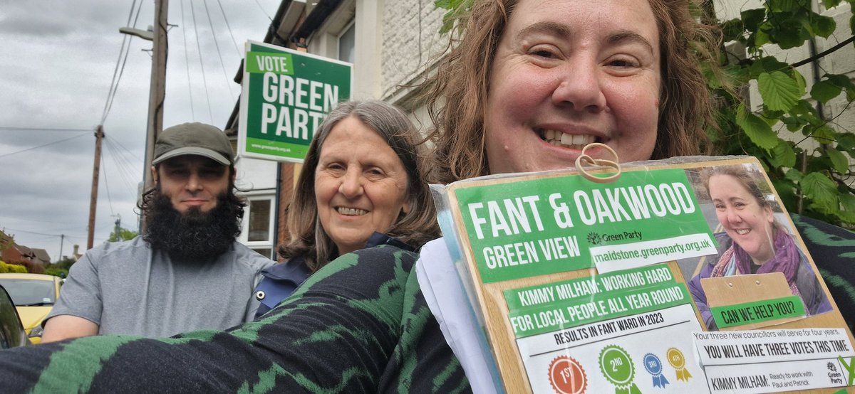 Another amazing day out leafleting 💚 Proud we don't need to lie to residents because we already do the work, attend the meetings, ask the questions, and get the answers. ✅️ Now it is time to get the votes, and get the seats, and get a real change here in Maidstone 🗳