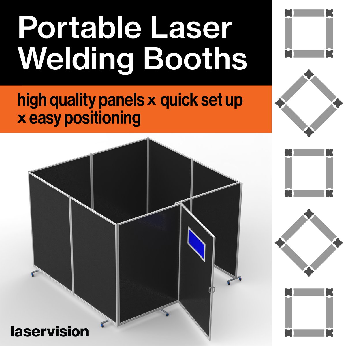 April is National Welding Month! Have you checked out our welding booths? Available in three sizes and made of pre-assembled panels for quick and easy set-up!
lasersafety.com/barriers/rigid…...
#LaserWelding #protectingpeople #NationalWeldingMonth