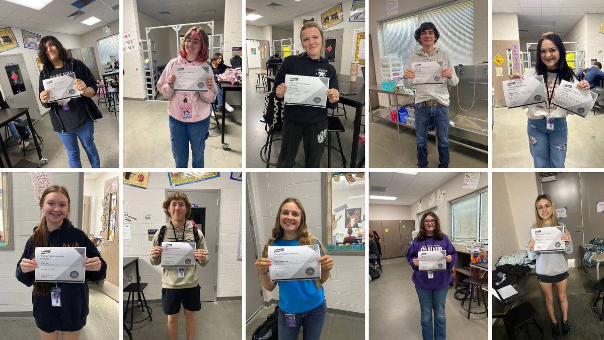 Willis ISD (@willisschools) on Twitter photo Congratulations to the newest members of the CERTIFIED ✅ KATS! Our students have been collecting <a href="/Elanco/">Elanco</a> certifications!
💡 FAST FACT: These certs can help students become animal scientists, breeders, or veterinarians.
📍 <a href="/Willis_HS_TX/">Willis High School</a> & <a href="/WillisISD_CTE/">Willis ISD CTE Center</a>
🔔 #certifiedkats Congratulations to the newest members of the CERTIFIED ✅ KATS! Our students have been collecting <a href="/Elanco/">Elanco</a> certifications!
💡 FAST FACT: These certs can help students become animal scientists, breeders, or veterinarians.
📍 <a href="/Willis_HS_TX/">Willis High School</a> & <a href="/WillisISD_CTE/">Willis ISD CTE Center</a>
🔔 #certifiedkats