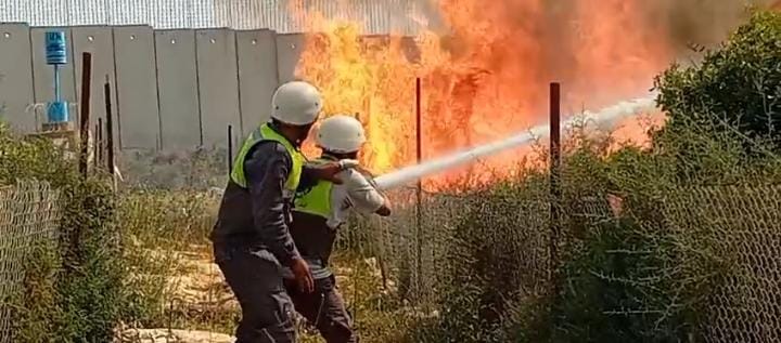 ⚡️Forest in Yaron southern Lebanon caught fire after Israeli phosphorus bombardment.