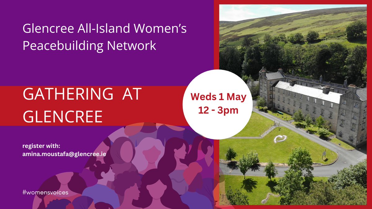 Network, collaborate, share work, have fun! Our #womensleadership & #allisland womens peacebuilding network members will gather at Glencree next Weds. Don't miss the chance to join us. REGISTER➡️bit.ly/3Q7jFOC #womensvoices #glencree4peace