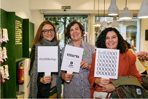 📣La presidenta d'ODEE, Marta Angerri (@lamaf75) va assistir a la inauguració de 'The Feel Good Store' d'@Oxfam a Barcelona, i presentació de la nova imatge de Veraluna, amb @SBenaiges, directora de Public Engagement i Susana Pérez, responsable de tendes d' @OxfamIntermon 👏👏
