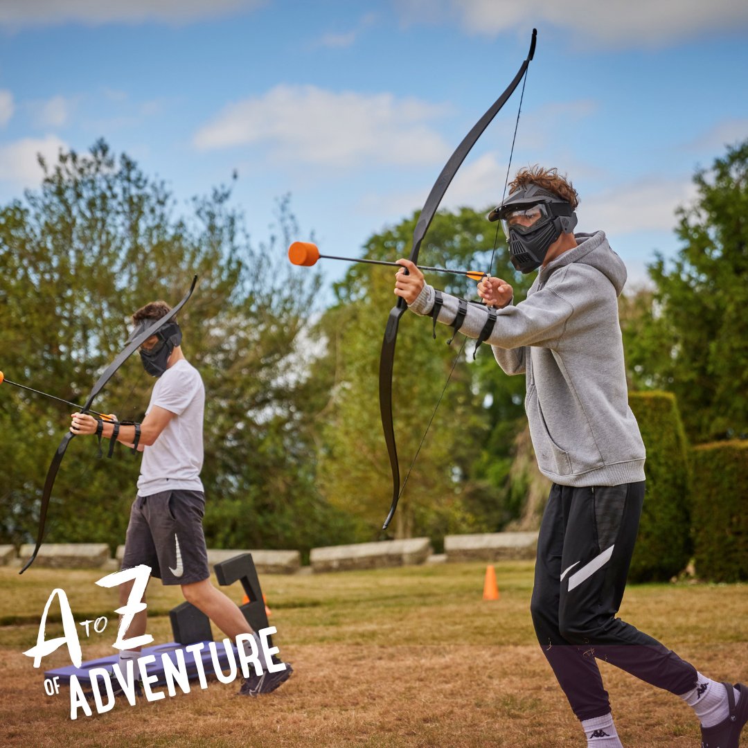 A is for ARCHERY! 🏹 Test your agility, precision, and tactical prowess in this thrilling team pursuit. Under the guidance of your instructor, gear up for a dynamic session where you will work as a team to defeat your opponent with foam tipped arrows.. who will be victorious?
