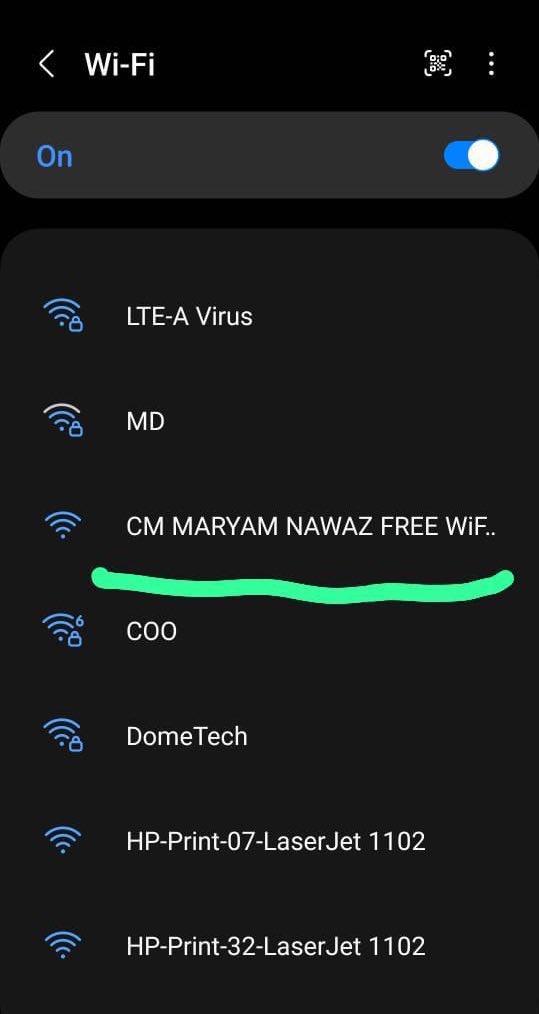 الحمداللّہ لاہور میں 50 فری وائے فائے ہاٹ سپاٹ آپریشنل ہو چکے ہیں۔ CM MARYAM NAWAZ FREE WiFi کا استعمال چھوٹے بزنس، اوبر/کریم/بائیکیا ڈرائیورز اور رائیڈرز کیلئے آسانیاں پیدا کرے گا۔