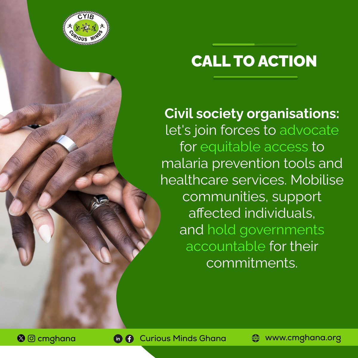 londonna99's tweet photo. Urging all CSOs to unite with us to take action in advocating for equitable access to malaria preventive tools, affordable healthcare services and hold governments accountable for their commitments to providing primary healthcare service for all.

#WorldMalariaDay #EndMalariaNow https://t.co/2CRiEGyAgq