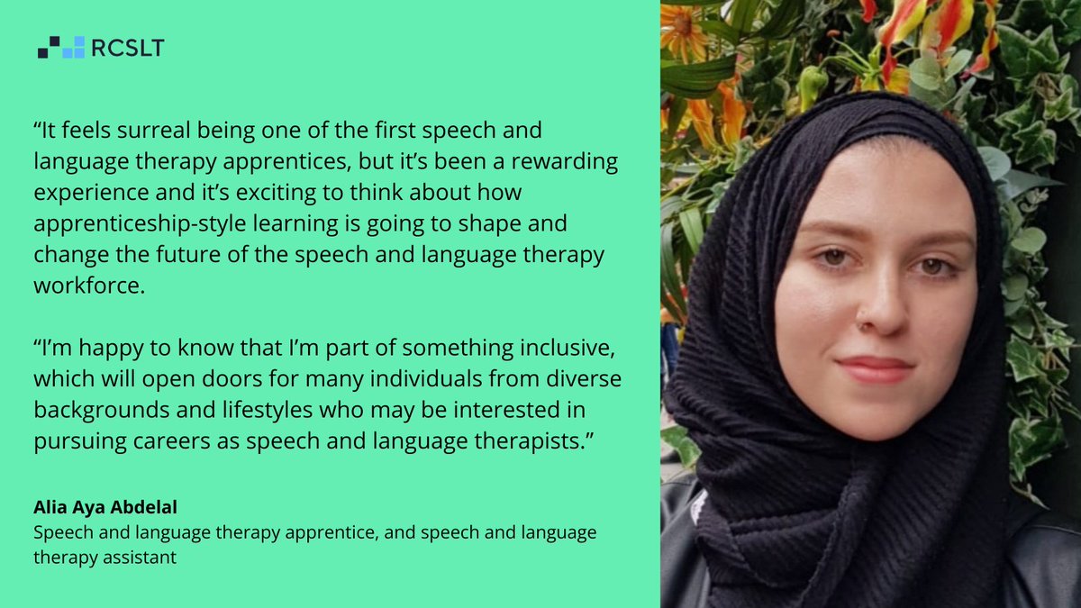 Have you ever wondered about what it's like being an #apprentice? You can find out by reading our #FacesofSLT interview with @Alia_SLTA - one of the UK's first speech & language therapy apprentices: instagram.com/p/C6L75NMoKR6/… #Apprenticeship