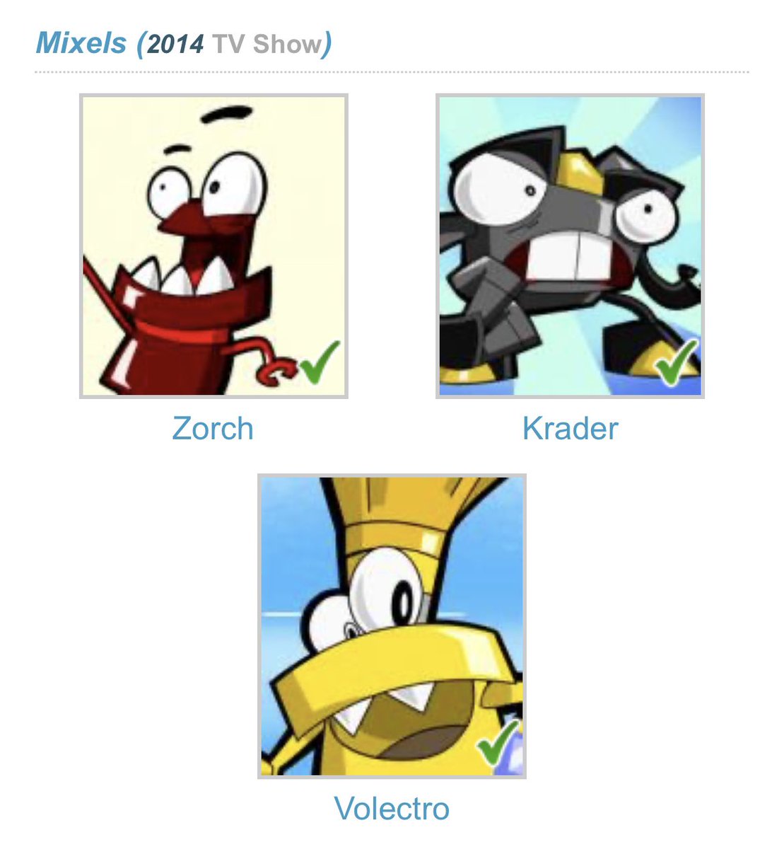 Someone already said this before but I find it funny how Tom Kenny, Jess Harnell and David P. Smith voiced 3 mixels from each series 1 tribe, I wonder what their thought process was behind the scenes bc I thought they were voiced by completely different people as a kid