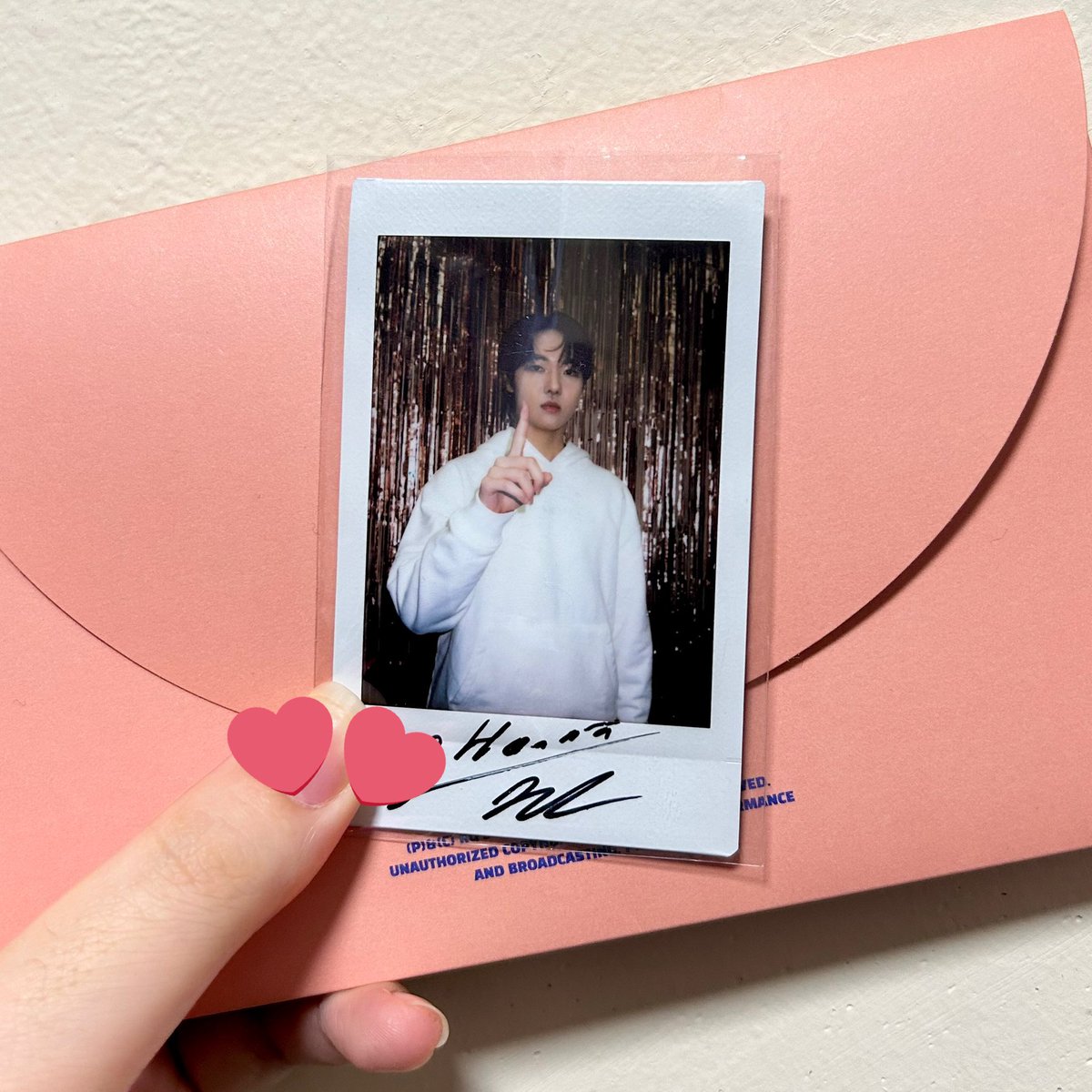 junghoon's signed polaroid for xikers' first anniversary cafe 🥹🤍 i miss him so much...