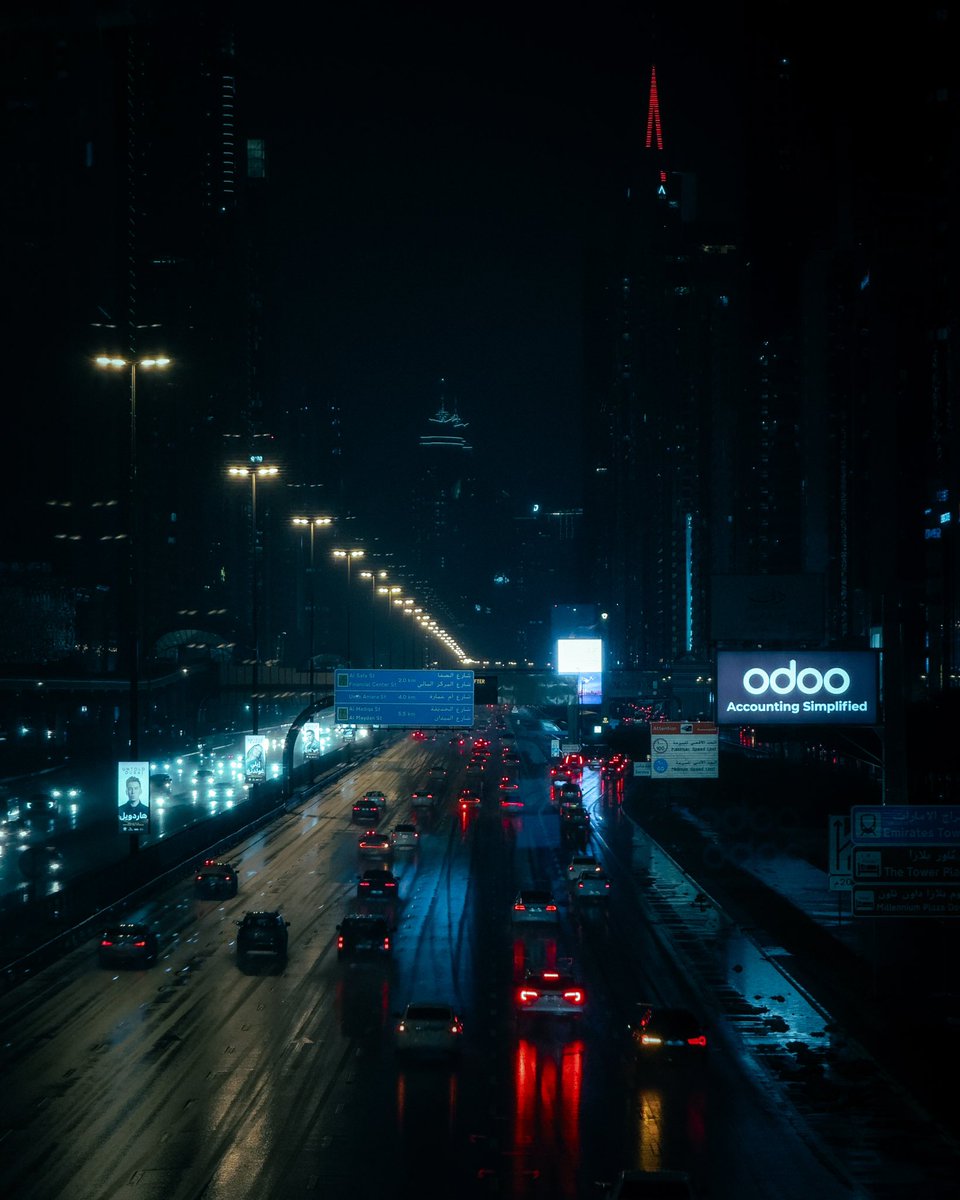 Winter rain in dubai