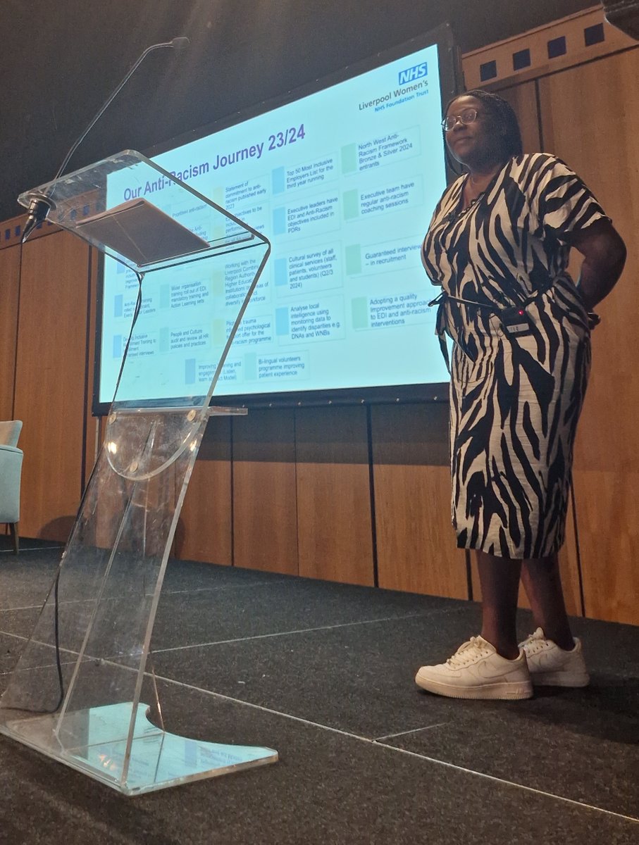 .@lisanyasha explaining @LiverpoolWomens journey towards anti-racism:
- Racism undermines quality of care
- Develop improvement capabilities & quality management techniques to underpin inclusion
- Have a baseline for what anti-racism is across the board.

#NHSEPartners