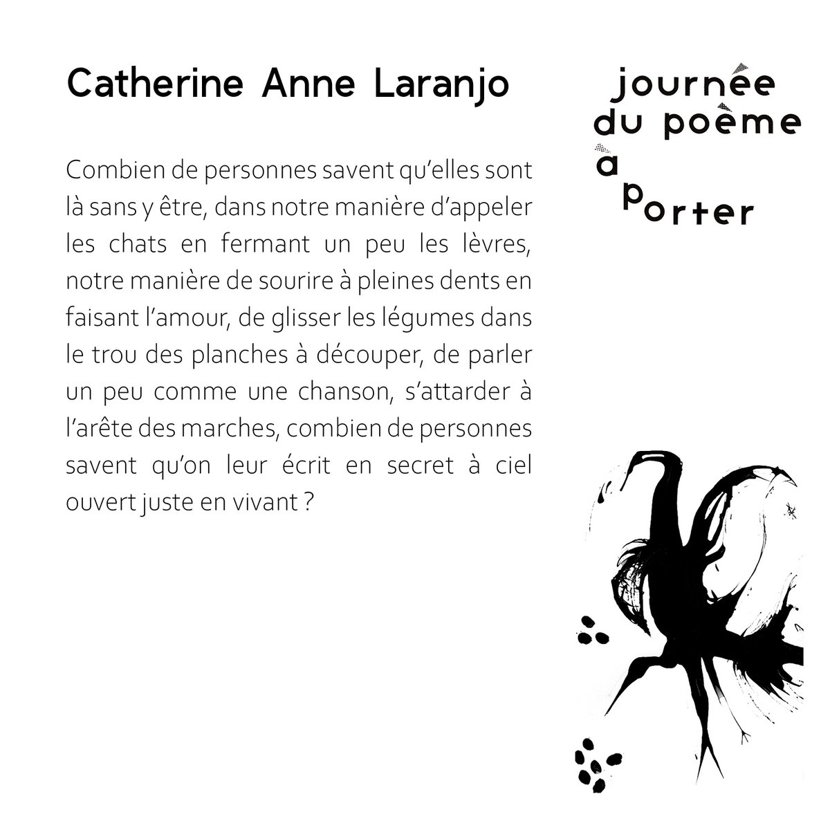 Bonne Journée du #poèmeàporter.