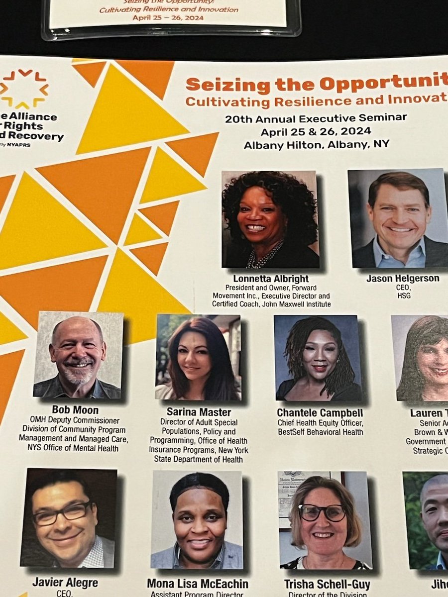 Outreach (@outreachny) on Twitter photo Our Chief Strategy Officer, Christal Montague is at the <a href="/Alliance4RR/">The Alliance for Rights and Recovery (NYAPRS)</a> 20th Annual Executive Seminar where the
Keynote speaker <a href="/Coach_Lonnetta/">Lonnetta Albright</a> Albright gave a phenomenal opening on Embracing a Growth Mindset to Navigate Uncertainty, Cultivate Resilience & Grow in Turbulent Times. Our Chief Strategy Officer, Christal Montague is at the <a href="/Alliance4RR/">The Alliance for Rights and Recovery (NYAPRS)</a> 20th Annual Executive Seminar where the
Keynote speaker <a href="/Coach_Lonnetta/">Lonnetta Albright</a> Albright gave a phenomenal opening on Embracing a Growth Mindset to Navigate Uncertainty, Cultivate Resilience & Grow in Turbulent Times.