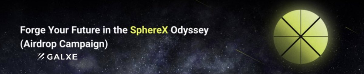 ☄️ Introducing SphereX Odyssey, our latest airdrop campaign is available on @GalxeQuest where you can embark on an exhilarating journey that is filled with innovation and unparalleled rewards!🚀 With each mission that you complete, you will earn precious Stardust✨ that will…