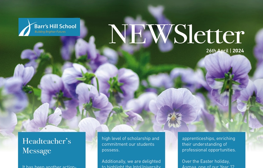 🗞️| As another week comes to an end, we have another excellent newsletter for you to read!

barrshill.coventry.sch.uk/newsletter/

#newsletter #updates #buildingbrighterfutures