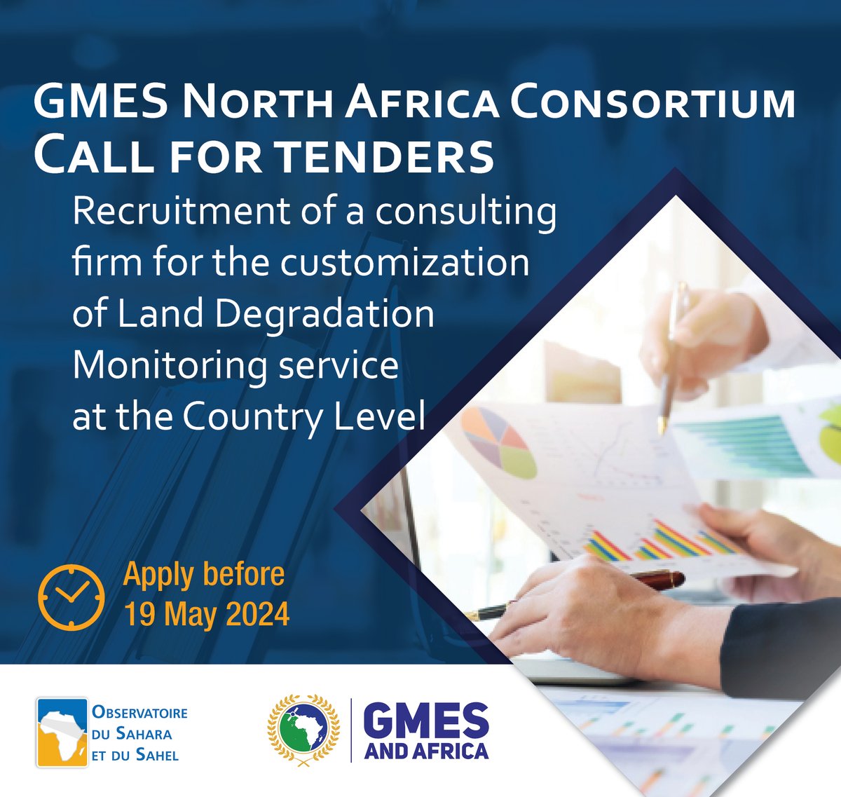 As part of the second phase of the GMES&Africa project, the Sahara and Sahel Observatory (OSS) is launching a call for tenders for the recruitment of a consultancy firm to customise the land degradation monitoring service at national level. oss-online.org/en/gmes-recrui…