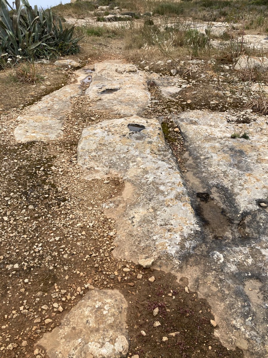 Cart ruts, Gozo, ca. 4500 Jahre alt.