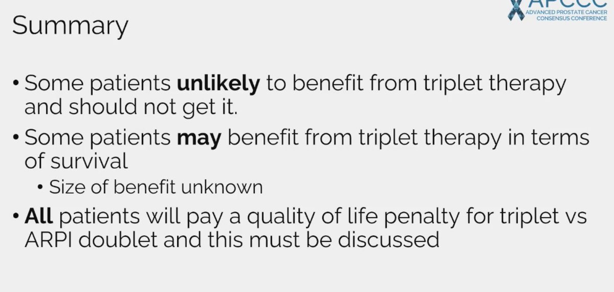 GGrisay's tweet image. Very nice take on doublet vs triplet therapy in mHSPC patients by @Prof_Nick_James at @APCCC_Lugano #APCCC24 #OncoAlert