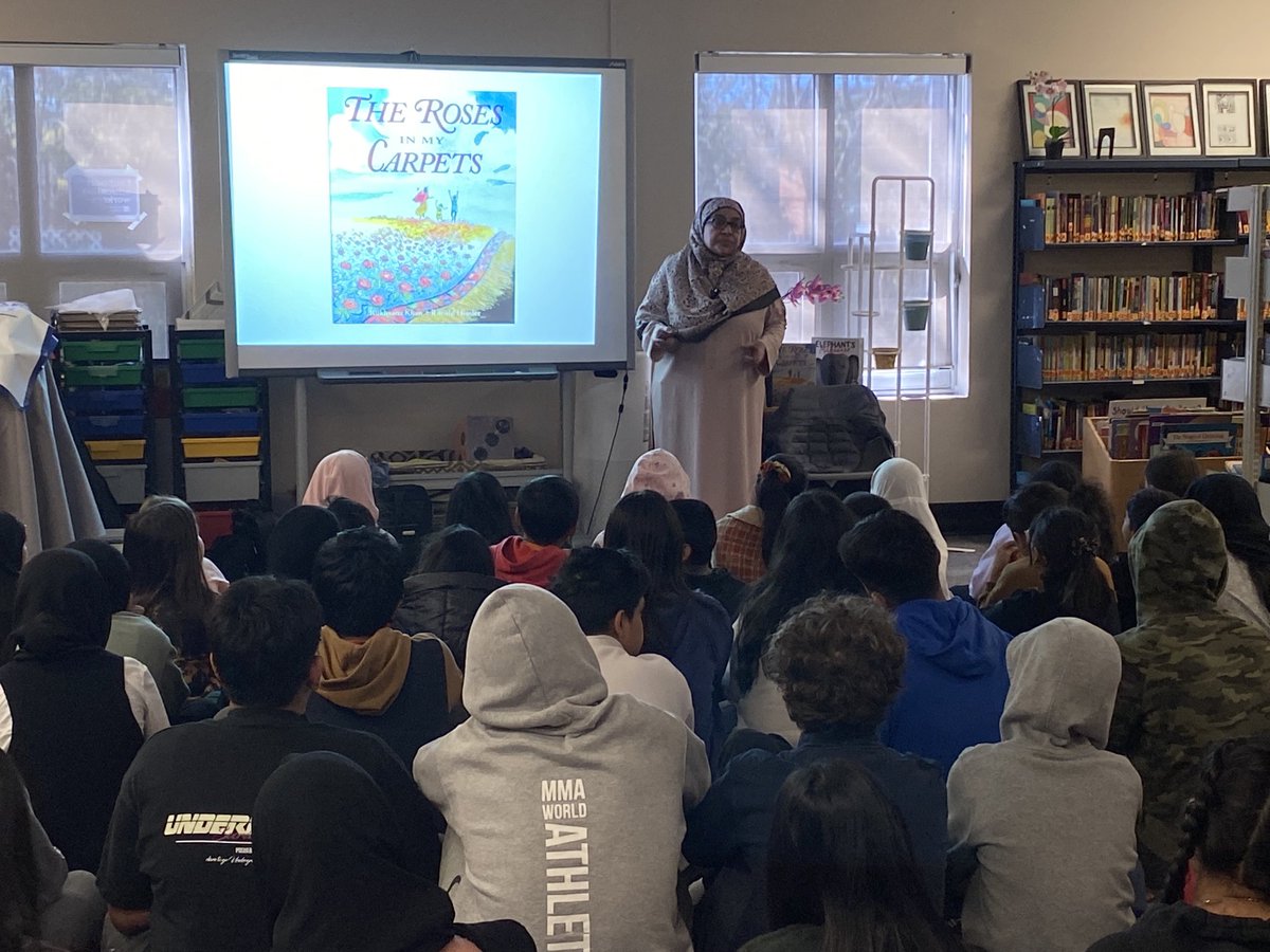 Grds 6/7/8 with Rukshana Khan “roses in my carpet” ⁦<a href="/TDSB_JGWorkman/">J. G. Workman P.S.</a>⁩ @LC_3 TDSB