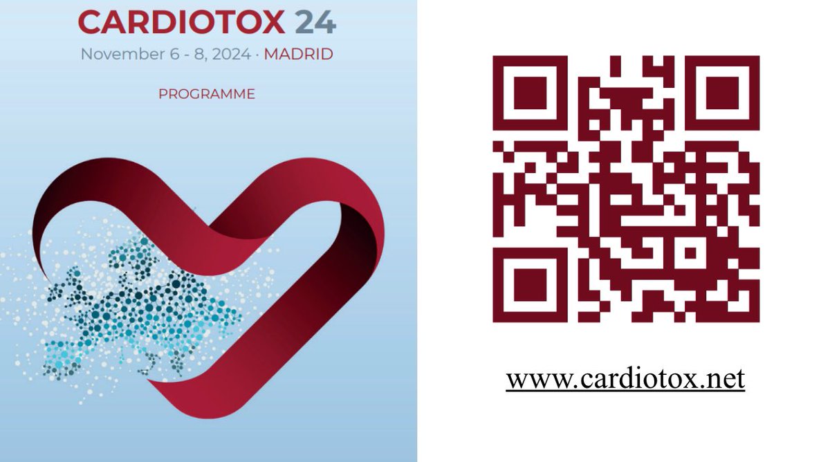 Recordad… #Cardiotox24 🫀 📆 6-8 noviembre 2024 📍 Madrid ℹ️ neo.emma.events/Cardiotox2024 #Hematología #Oncología #Cardiología #CardioOnc