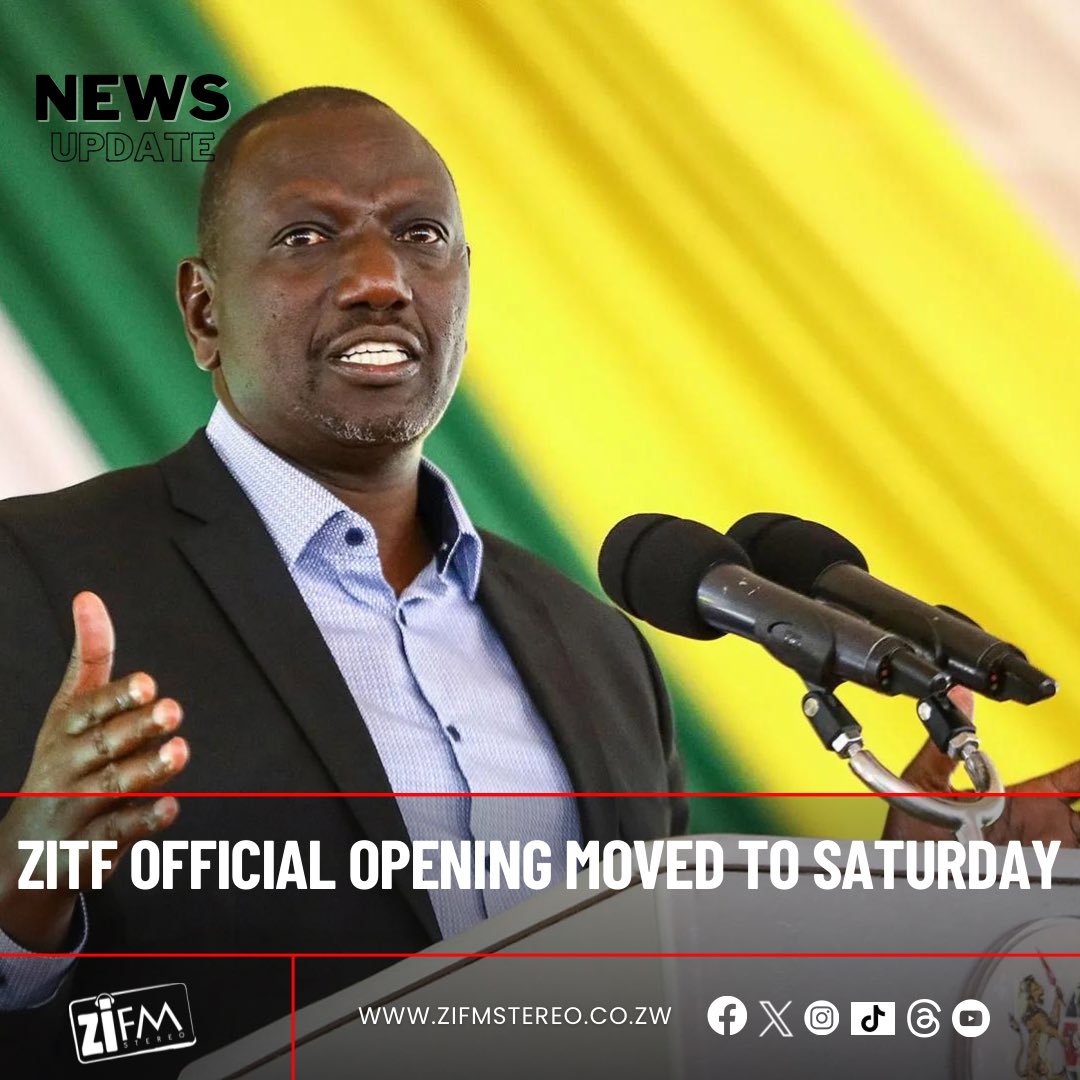 The Zimbabwe International Trade Fair (ZITF)’s official opening, which was supposed to take place in Bulawayo tomorrow, has been rescheduled to Saturday at 10AM  because of unpredictable weather in East Africa. Kenyan President, Dr William Ruto, is scheduled to officially open…