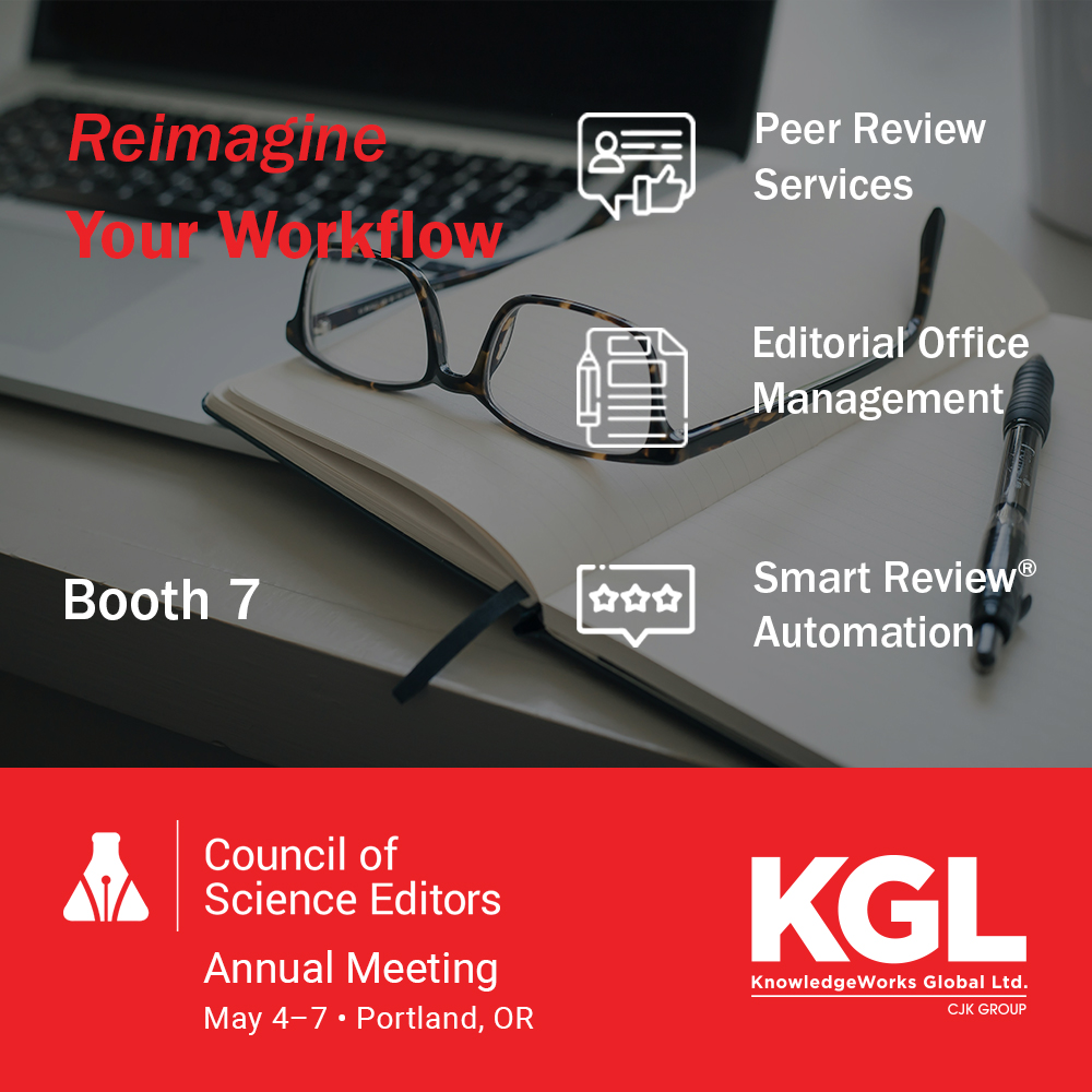 KGL is looking forward to #CSEPortland! We invite you to visit us at booth 7 to learn how we can help you reimagine your #PeerReview workflow. And don't miss our experts discussing standardization, ethics, and the publishing ecosystem. Schedule a meeting:  kwglobal.com/event/cse2024/