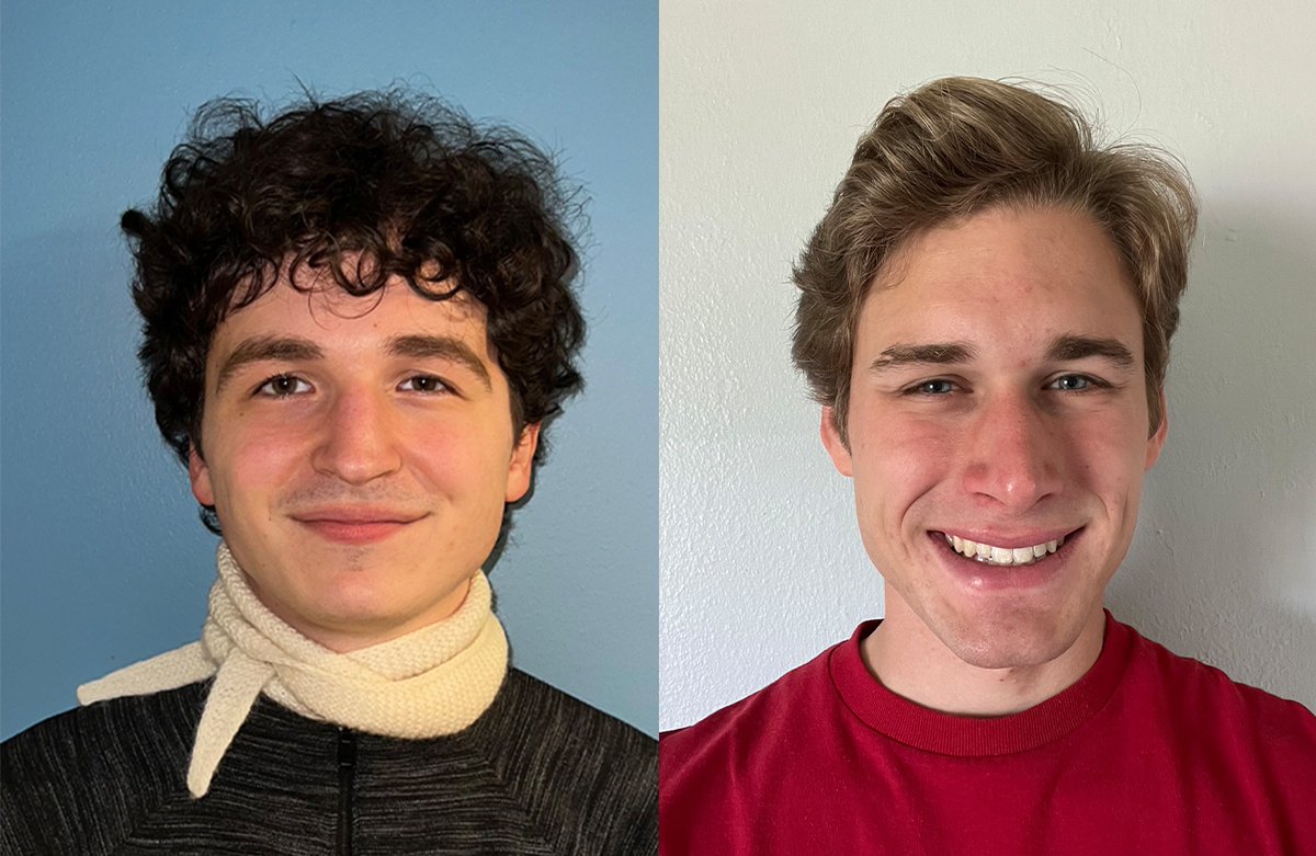 Two OU students have been named recipients of the prestigious Goldwater Scholarship, awarded to college sophomores and juniors based on their intent to pursue STEM careers. Congratulations to Andrew Muehr, @ousom, and Aidan Sudler, @OUArtsSciences! ☝️ 🔗 link.ou.edu/49Rll5F