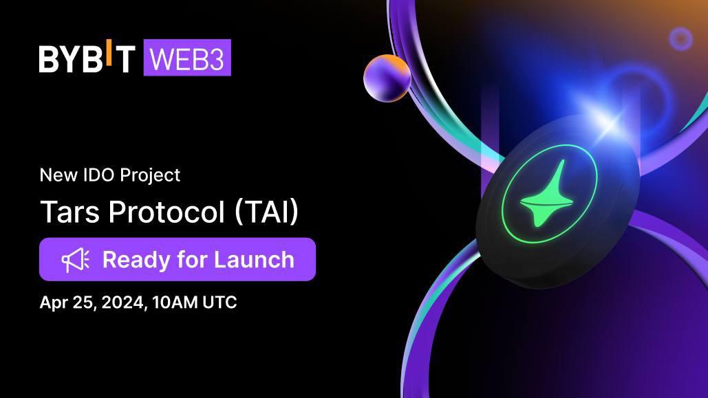 🚀 Announcing the new IDO: Tars Protocol (TAI) on Bybit! 📈 🔹 Set up your Bybit Wallet with 300 USDT + 0.1 SOL on Solana Chain. 📅 Subscription Period: Apr 25, 10AM UTC to Apr 29, 2024, 10AM UTC 📷 Snapshot: Apr 29, 10AM UTC to May 2, 2024, 10AM UTC 🚀 TAI/USDT lists on Bybit…