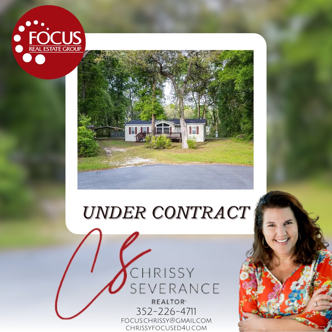 🌟UNDER CONTRACT🌟
Congratulations to Chrissy and her clients! 

Chrissy Severance, Realtor
📲352-226-4711

#fanningspringsFL #northfloridarealtor #floridarealestate #focused4u #focusrealestategroup