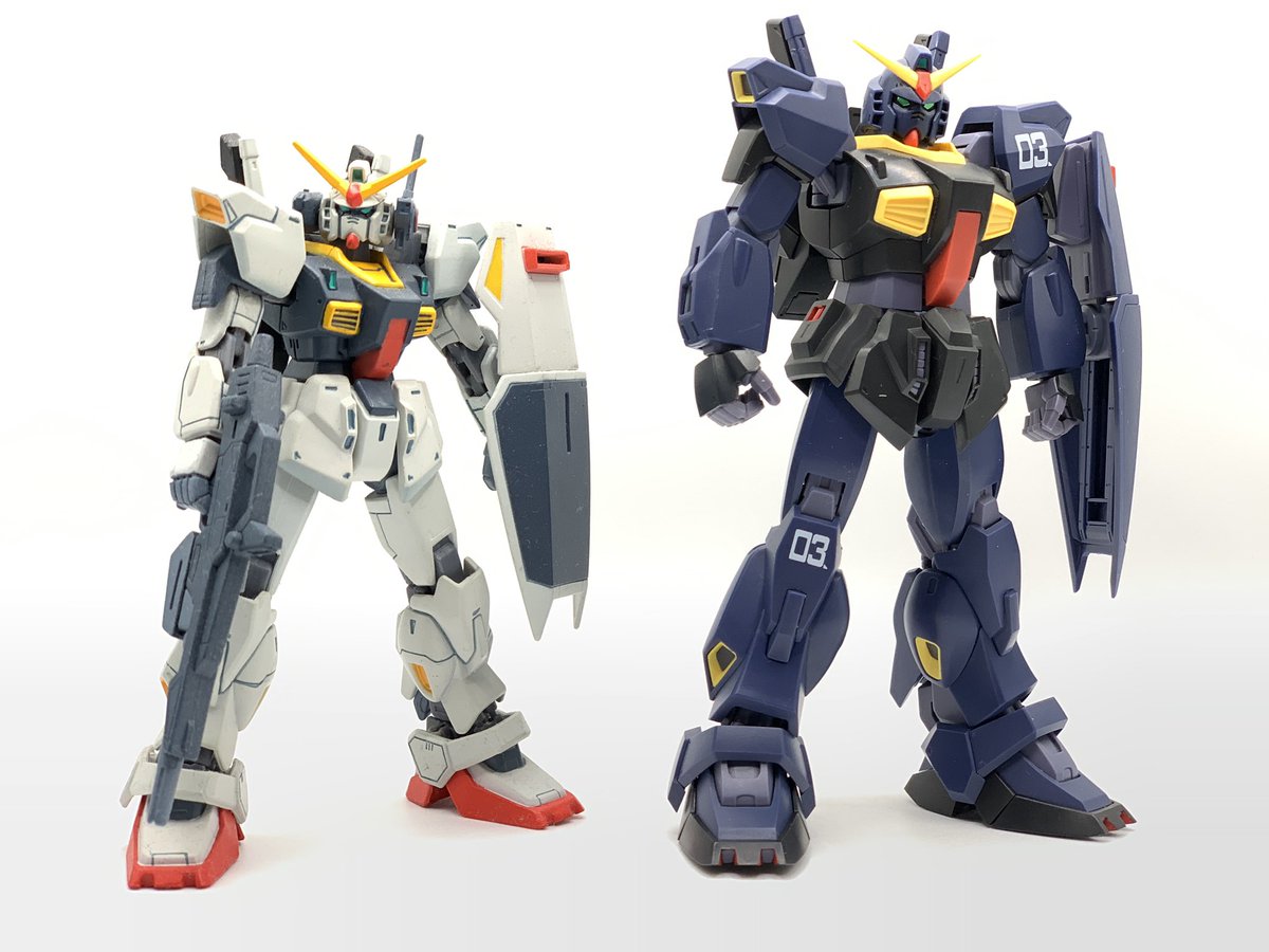 JivROBOTSpirits's tweet photo. ROBOT魂 ガンダムMk-Ⅱ[ティターンズ]ver.A.N.I.M.E着弾
遂に…待ちに待った理想のガンダムMk-Ⅱが我が手に！
めっちゃカッコええ…(*´﹃｀*)

4枚目、EMIA MK-Ⅱとの比較
当たり前だけど段違いにカッケー(*´﹃｀*)
#ガンダムMk2
#ROBOT魂
#verANIME https://t.co/kfhENRyCC8