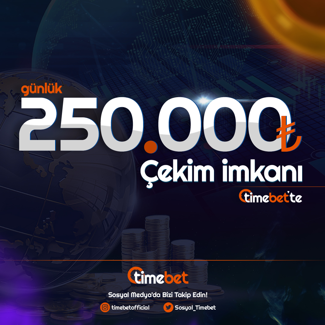 Limitleri Arttırdık💥 Günlük 250.000₺ Çekim Hakkıyla Kazancın Dilediğin Zaman Seninle📷 #Timebet Avantajları için Aşağıdaki Linki Kullanabilirsiniz tmb.pw/giris